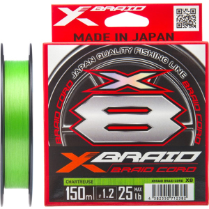 купить Шнур YGK X-Braid Braid Cord X8 150 м #0.3/0.09 мм 8lb/3.6 кг (55450362)