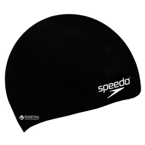 Шапочка для плавания Speedo Plain Moulded Silicone Junior Cap 8-709900001 Black (5014991588350) надежный