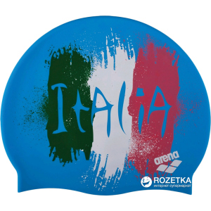 Шапочка для плавання Arena Print 21E368-32 Flag Italy Blue (3468335510323) краща модель в Харкові