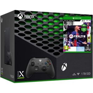 Microsoft Xbox Series X 1Tb + FIFA 21 (російська версія) + дод. Wireless Controller with Bluetooth (Carbon Black) ТОП в Харкові