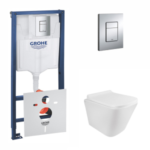 Набір інсталяція 4 в 1 Grohe Rapid SL 38772001 + унітаз з сидінням Qtap Tern QT1733052ERW рейтинг