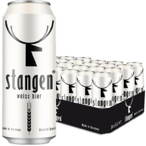 Упаковка пива Stangen Weiss Bier світле нефільтроване 4.9% 0.5 х 24 шт (4260556080093) краща модель в Харкові