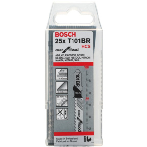 Пиляльні полотна Bosch T 101 BR Clean for Wood, HCS 25 шт (2608633623) краща модель в Харкові