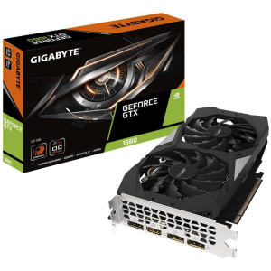 Відеокарта GIGABYTE GeForce GTX1660 6144Mb OC (GV-N1660OC-6GD) краща модель в Харкові