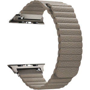 Ремінець Promate Lavish-42 для Apple Watch 42-44 мм 1/2/3/4/5/6/SE Beige (lavish-42.beige) краща модель в Харкові