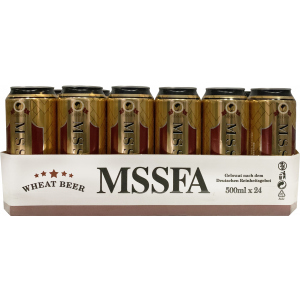 Упаковка пива MSSFA Weissbier светлое нефильтрованное 5.4% 0.5 л (4016762006910)