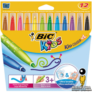 Фломастери BIC Kid Coleour XL 12 кольорів 12 шт (3270220075516)