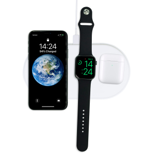 Беспроводное зарядное устройство Qitech AirPower 3 в 1 Gen 2 для Apple Watch с технологией QI Fast Charge Белый (QT-Air-Gen2) в Харькове