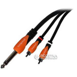 Інсертний кабель Bespeco SLYSRM180 1.8 м Black/Orange (23-14-4-19) ТОП в Харкові