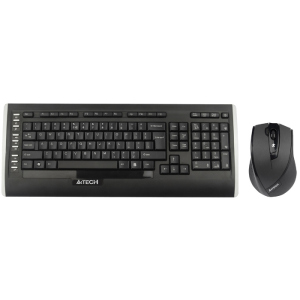 хороша модель Комплект (клавіатура, миша) бездротовий A4Tech 9300F Black USB