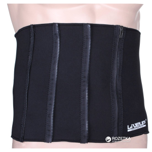 Пояс для похудения LiveUp Zipper Slim Belt 84x27.5 см Black (LS3039A) лучшая модель в Харькове