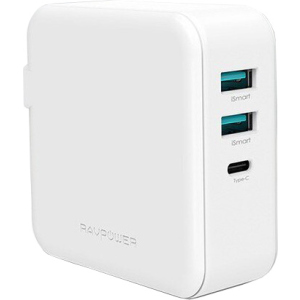 Зарядний пристрій RAVPower AC Wall Charger PD 65W + QC 3.0 18W (EU) White (RP-PC082WH) надійний