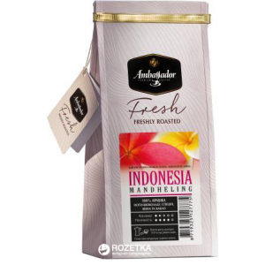 Кофе молотый Ambassador Fresh Indonesia Mandheling 200 г (8719325127775) рейтинг