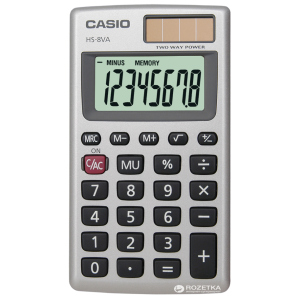 хороша модель Калькулятор Casio 8 розрядний 57х102х6.9 (HS-8VA-S-EP)