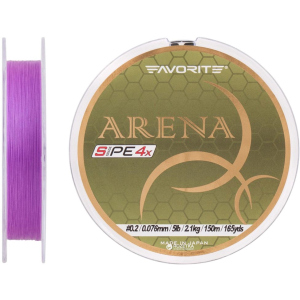 Шнур Favorite Arena PE 4x 150 м # 0.2/0.076 мм 2.1 кг Пурпуровий (16931097) в Харкові