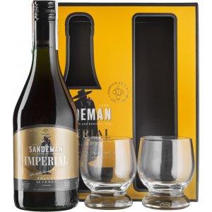 Бренді Sandeman Imperial 0.7 л 40% + 2 склянки (2131109311099) ТОП в Харкові