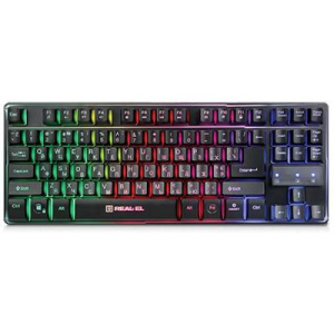 Клавиатура REAL-EL 8710 Gaming TKL Backlit, black