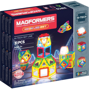 Конструктор магнітний Magformers Неоновий з LED підсвічуванням 31 деталь (709007) (8809465531485) надійний