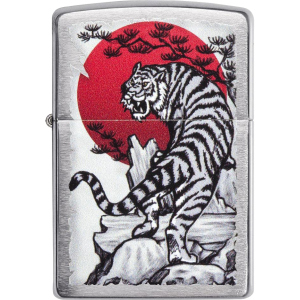 Зажигалка Zippo 200 Asian Tiger Design Серебристая (Zippo 29889) лучшая модель в Харькове