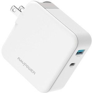 Зарядное устройство RavPower Usb Wall Charger Quick Charge Usb and USB-C 45W White (RP-PC081) в Харькове