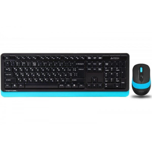 Комплект (клавиатура, мышь) беспроводной A4Tech FG1010 Black/Blue USB лучшая модель в Харькове