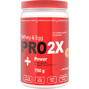 Протеин AB PRO PRO 2X Whey&amp;Egg Power 750 г Strawberry (2X750AB00ST23) краща модель в Харкові