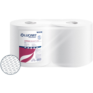 Бумажные полотенца Lucart Airtech Select 370 1 слой 370 отрывов 2 рулона (851255) ТОП в Харькове