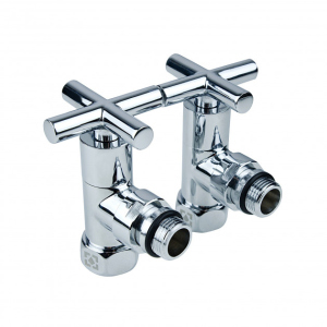 Комплект кутових радіаторних кранів Raftec Chrome RV-3034 1/2"x3/4" в Харкові