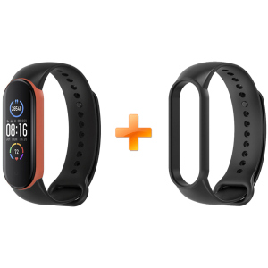 Xiaomi Mi Band 5 MiJobs двоколірний чорний/помаранчевий (MJ5-DSS005BO) краща модель в Харкові