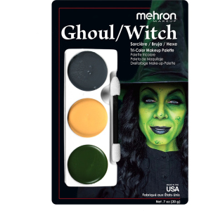 Набір кремового гриму для образу Mehron Tri-Color Makeup Palette "Відьма/Готика" 20 г (403-G) (764294503974) краща модель в Харкові