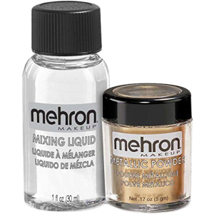 Металлическая пудра-порошок Mehron Metallic Powder + жидкость для смешивания Gold (129C-ML-GD) (764294529110) в Харькове