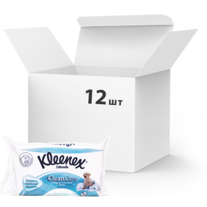 Упаковка вологого туалетного паперу Kleenex CleanCare листовий (змінний блок) 12 пачок по 42 шт (5029053019086) (5029054035351) в Харкові