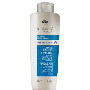 Шампунь для ухода за осветленными и седыми волосами Lisap Top Care Repair Silver Care shampoo 500 мл (1100210000018) ТОП в Харькове