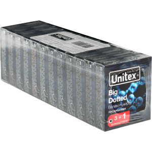 Презервативи Unitex Big Dotted 48 шт (12 упаковок по 4 шт) (798190041162) краща модель в Харкові