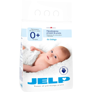 Гіпоалергенний пральний порошок JELP 0+ для білого 4 кг (5720233800042) ТОП в Харкові