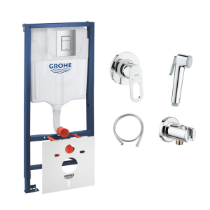 Комплект Grohe инсталляция Rapid SL 38772001 + набор для гигиенического душа со смесителем BauLoop 111042 лучшая модель в Харькове