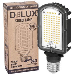 Светодиодная лампа DELUX StreetLamp 40 Вт E40 5500K IP65 (90012691) лучшая модель в Харькове