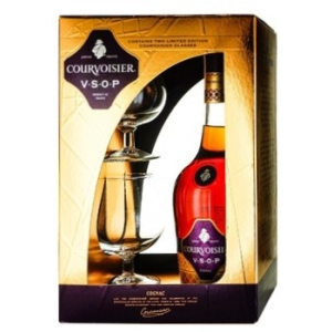 Коньяк Courvoisier VSOP 6-10 років витримки 0.7 л 40% + 2 келихи (5010696004416)