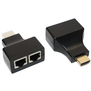 Адаптер Voltronic HDMI-2хRJ-45 Black (YT-SCPE HDMI/2P-30m720P/08516) краща модель в Харкові