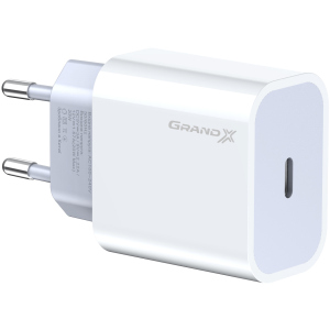 Зарядний пристрій Grand-X CH-770 20W PD 3.0 USB-C для Apple iPhone та Android QC 4.0, FCP, AFC (CH-770) надійний