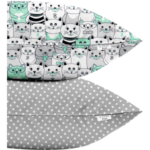 Набір наволочок Cosas Set Pillow Cats Gray Dots Grey 50х70 2 шт (4822052023709) в Харкові