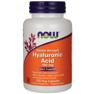 Витамины Now Foods Hyaluronic ACID 100 мг 120 веган капсул (733739031518) ТОП в Харькове