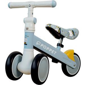 Дитячий триколісний беговел-каталка з безшумними колесами POPPET Кіт Бджілка Хані Весняно-Блакитний (PP-1605B) краща модель в Харкові