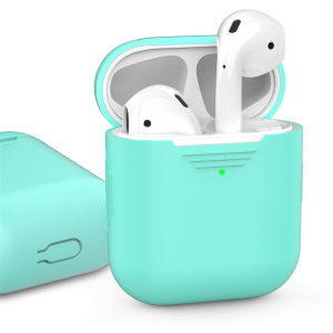 Классический Силиконовый чехол AhaStyle для Apple AirPods Mint green (AHA-01020-MGR) лучшая модель в Харькове