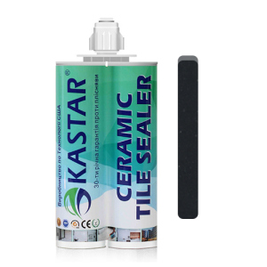 Двокомпонентна епоксидна фуга затірка Kastar Ceramic Tile Sealant Black Pearl/Чорний, 400мл. краща модель в Харкові