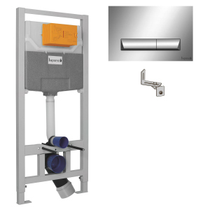 IMPRESE комплект інсталяції для унітазу 3в1 (інсталяція, кріплення, клавіша хром PAN) краща модель в Харкові