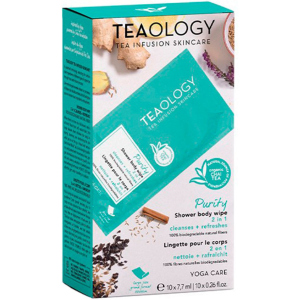 Освіжаючі вологі серветки для тіла Teaology Yoga care 1 шт (8050148502418) краща модель в Харкові