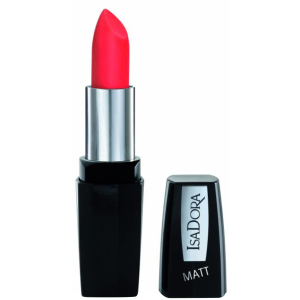 Помада для губ Isadora Perfect Matt Lipstick матова 04 hot coral 4.5 г (7317852111048) краща модель в Харкові