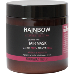 Маска для волосся без сульфатів та парабенів Rainbow Professional Exclusive Hair Аргана та кератин для пошкодженого волосся 500 мл (73353) (8697426733531) в Харкові