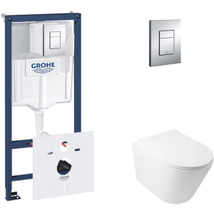 хороша модель Інсталяція GROHE Rapid SL 38827000 + унітаз QTAP Swan QT16335178W із сидінням Soft Close дюропласт